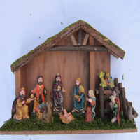 Petites Décorations Religieuses Saint Enfant Ornement Bébé Jésus Résine Manger Saint Figurine