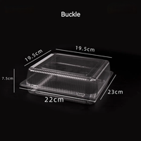 Emballage alimentaire en plastique jetable en gros pour gâteaux, boîte transparente pour hamburgers, emballage blister pour gâteau roulé suisse