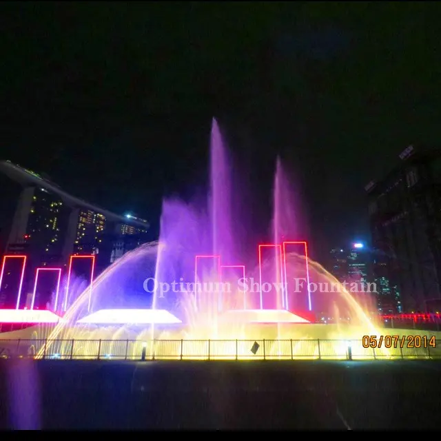 Fuente de agua de baile Musical para interiores y exteriores, fuente flotante de acero inoxidable para piscina con luces en el agua