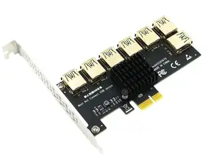 Mini pcie a pcie adapte Gold PCI Express moltiplicatore Riser PCIE da 1 a 7 adattatore PCI USB Extender PCI-e Riser per scheda grafica PC