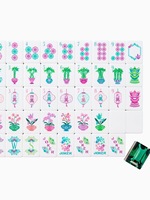 Mahjong américain 2026 : Nouvelles tuiles en acrylique à quatre couches en cristal vert, emballage en boîte cartonnée pour cartes de jeu d'échecs