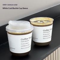Manchons jetables pour gobelets de café, lait et thé, en carton blanc, pour boissons froides, impression de logo personnalisable, acceptation des commandes sur mesure