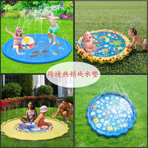 Tapis d'arrosage pour enfants 170 cm, tapis de jeu extérieur avec arroseur pour s'amuser en été dans le jardin ou sur la pelouse - Product Image 5