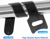 Attaches de câble en nylon auto-adhésives double face avec logo personnalisé en gros pour la gestion des câbles de données