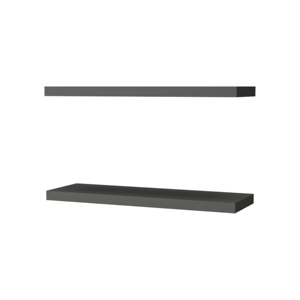Iva Floating <b>Shelf</b> Melamine Matt Grey x2 <b>Wall</b> Display <b>Shelves</b> - Product Image 6