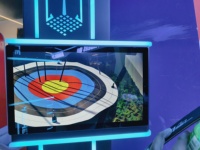 Machine d'arcade NINIX, jeu de tir à l'arc interactif mobile, simulateur numérique, aire de jeux intérieure, sports, garantie 1 an, métal, anglais