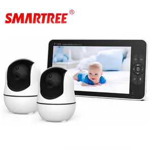 Nouveau babyphone babycall babyfoon 7 pouces 720p avec caméra moniteur bidirectionnelle