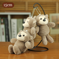 OEM ODM Mini adorable singe en peluche, porte-clés, logo personnalisé, jouet en peluche, figurine, poupée, animal en peluche pour cadeau promotionnel