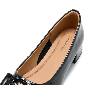 Chaussures décontractées pour femmes avec boucle métallique distinctive, doublure en PU souple pour une respirabilité optimale, idéales pour le travail et les sorties du week-end - Product Image 3