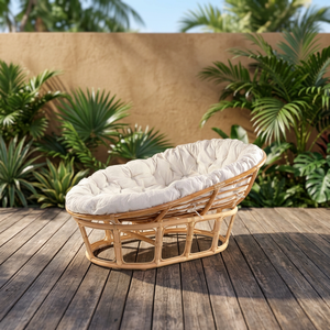 Meubles de salon indonésiens faits à la main de style simple canapé-lit à cadre de canne en rotin relaxant pour la maison ou la villa - Product Image 2