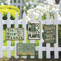 Placa Metálica Vintage para Jardín, Decoración de Jardín con Frase 'Relax, Siente el Sol, Habla con Dios', Letrero Decorativo para Jardinería