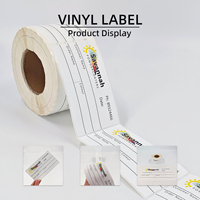 Étiquettes personnalisées en vinyle blanc avec 4 champs lignés et en-tête imprimée pour les ateliers de cadrement et de retouche, service d'impression OEM