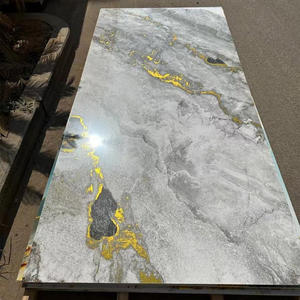 Panneaux en PVC marbré UV de haute qualité 1,22x2,44m pour la décoration murale, installation facile et projets de bricolage à domicile - Product Image 4