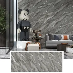 Construction materials white and grey 600x1200 porcelain polished glazed marble look slab bathroom tiles walls and floors