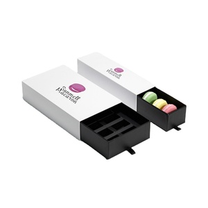 Boîtes à macarons de luxe à 6 ou 12 compartiments, logo personnalisé, boîte d'emballage en carton blanc pour pâtisserie, boîte à dessert - Product Image 2