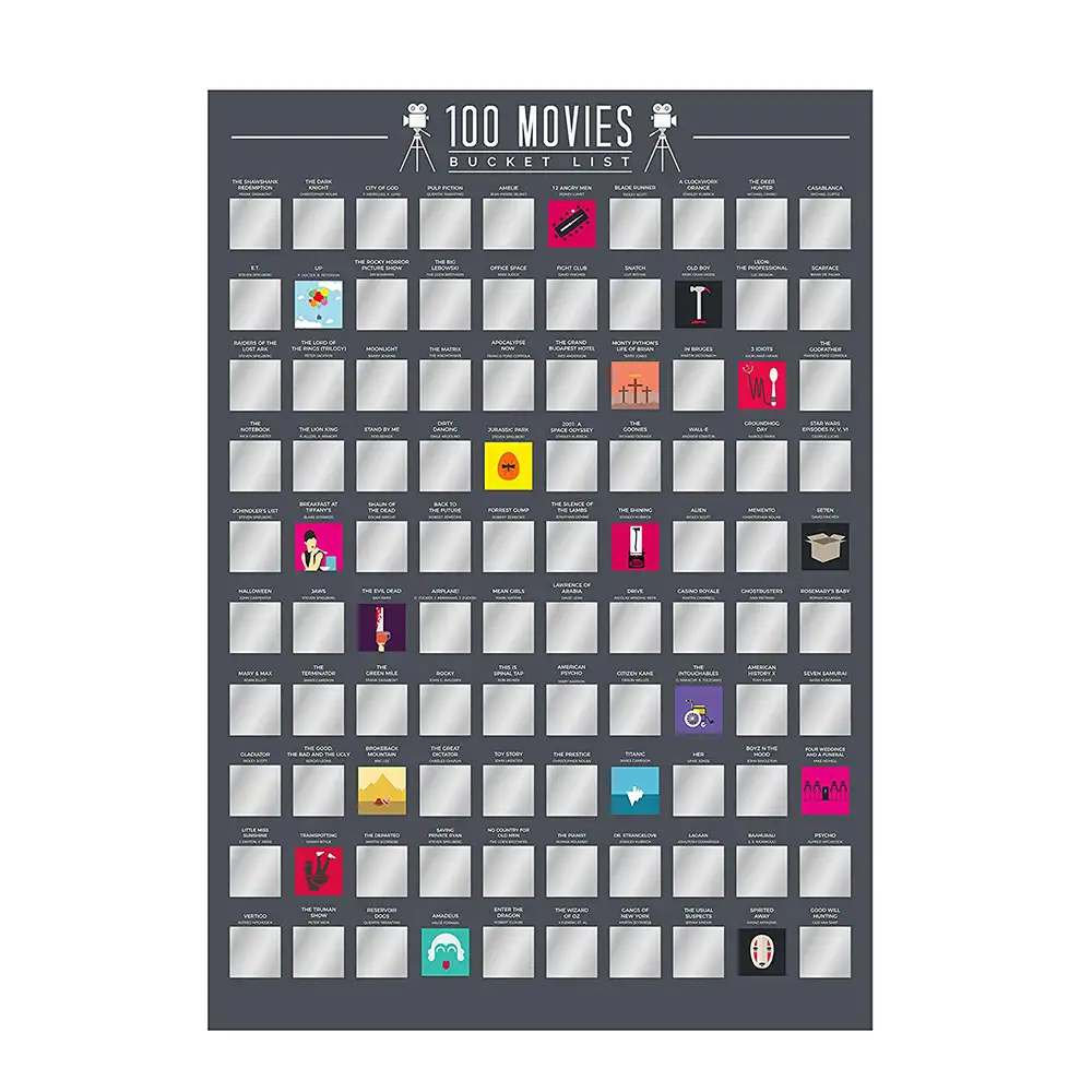 Poster elenco secchiello gratta e vinci personalizzato 100 di fabbrica professionale-100 data-100 film Horror