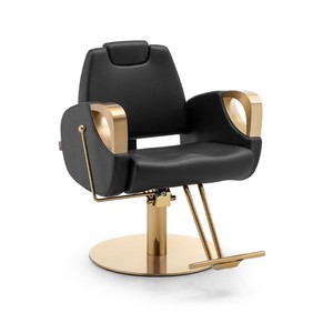 Contemporary Faux Leather Barber Chair with <b>Adjustable</b> Height Hydraulic Pump <b>Square</b> Base Salon Furniture - Product Image 2