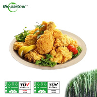 Vaisselle de table compostable à 3 compartiments de 9 pouces pour restaurant, assiette à bagasse de canne à sucre étanche