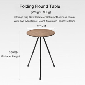 Outdoor Triangle <b>Folding</b> <b>Table</b> Portable Easy Storage <b>Table</b> Small <b>Adjustable</b> Aluminum Camping <b>Table</b> Aluminum Camping <b>Table</b> - Product Image 3