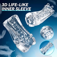 Vibrador de Bolsillo con 7 Modos de Vibración y Succión, Masturbador Masculino con Textura Realista en 3D, Bomba de Pene, Juguetes Sexuales para Hombres Adultos