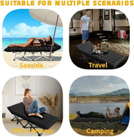 Chaise longue pliante réglable pour extérieur, patio, piscine, pelouse, lit de repos, chaise de plage, lit de camping