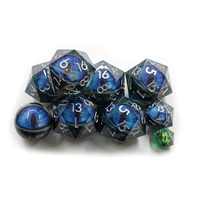 Vente en gros en Chine Fournisseur 50Mm Blue Dragon Eyes Jeux de rôle en résine unique Dés