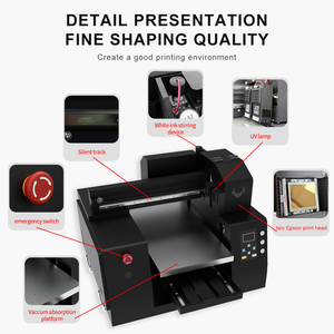 Impresora UV Plana de Tamaño A3 con Cabezal de Impresión XP600, 2 Cabezales, 2880DPI, Mesa de Vacío para PVC/Cuero/Acrílico/Madera - Product Image 2