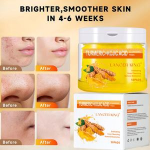 Almohadillas de Limpieza de Algodón de Marca Privada Personalizadas OEM, Cuidado de la Piel con Cúrcuma y Ácido Kójico para Uso Facial - Product Image 6