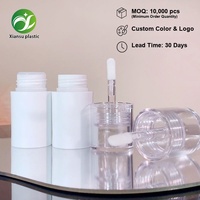 Tube de brillant à lèvres avancé 3ml, cylindrique blanc, emballage cosmétique, vente en gros, vide, en plastique, avec bouchon à vis, outils de maquillage