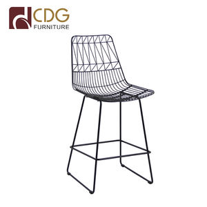 Extérieur En Métal De Fil Moderne <span class=keywords><strong>Bertoia</strong></span> Or Rose Chaise De Fil De Cadre En Fer Empilable Loisirs Salle À Manger Chaise En Or - Product Image 6