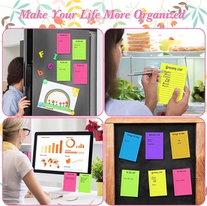 4X6 Trong 8 Miếng Giấy Ghi Chú Dòng Sáng Giấy Ghi Chú Trụ Màu Sáng Giấy Ghi Chú Sức Mạnh Siêu Dính Nhiều Màu Keo Dính Chắc Chắn - Product Image 6