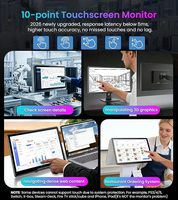 Nouvel écran tactile industriel VESA de 15,6 pouces (noir) |   Écran tactile 10 points à réponse rapide, double haut-parleur, angle de vision de 178°, garantie de 3 ans
