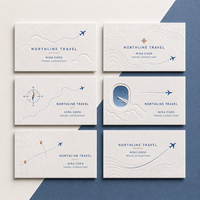 Tarjeta de Visita Moderna con Relieve en Relieve, Impresión Personalizada con Nombre e Información de Contacto para Agencia, Estudio, Hostelería, Consultoría, Marca