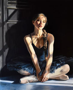 Impression <span class=keywords><strong>di</strong></span> <span class=keywords><strong>una</strong></span> <span class=keywords><strong>Ballerina</strong></span>: <span class=keywords><strong>Dipinto</strong></span> a Olio <span class=keywords><strong>di</strong></span> Alta Qualità su Tela - Product Image 1