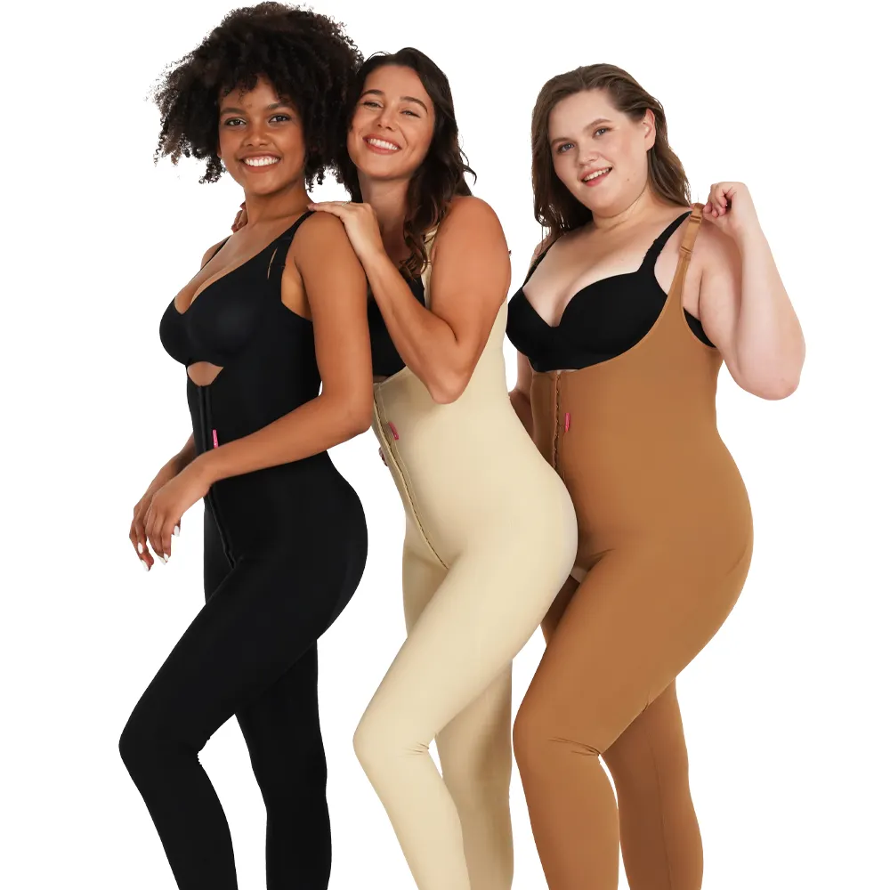 S-SHAPER Plus Size Estágio 1 BBL Cintura Alta Shapewear Fajas Colombianas Personalizado Pós-parto Bodysuit Atacado Body Shaper Para As Mulheres