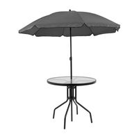 Ensemble de table et chaises de camping avec parasol, 4 à 6 pièces, meubles de jardin pliants pour balcon, terrasse extérieure