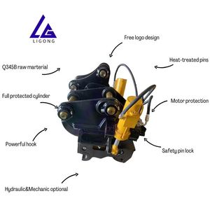 Attelage inclinable LIGONG pour 45 °   <span class=keywords><strong>Mini</strong></span>-excavatrice avec fonction d'inclinaison, certifiée CE, avec garantie de 1,5 an, coupleur rapide hydraulique - Product Image 4