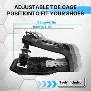 BUCKLOS Soporte de Pedal para Bicicleta, Abrazadera de Puntera, Adaptador para Ejercicio en Interiores, Arnés Fijo para Dedos del Pie para Bicicleta <span class=keywords><strong>Peloton</strong></span> - Product Image 4