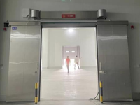 Porte coulissante électrique pour chambre froide en acier inoxydable, sur mesure, installation facile