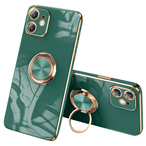 Soporte magnético para anillo de coche para <span class=keywords><strong>iPhone</strong></span> 14 13 <span class=keywords><strong>12</strong></span> Pro Max <span class=keywords><strong>Mini</strong></span> 11 X/XS 11 Fundas Coque Case Plating Mobile Phone Cover Para Celular - Product Image 1