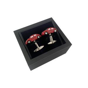 <span class=keywords><strong>Gemelos</strong></span> de ley personalizados con forma de dibujos animados de coche rojo pequeño realmente interesante para camisas de hombre - Product Image 2
