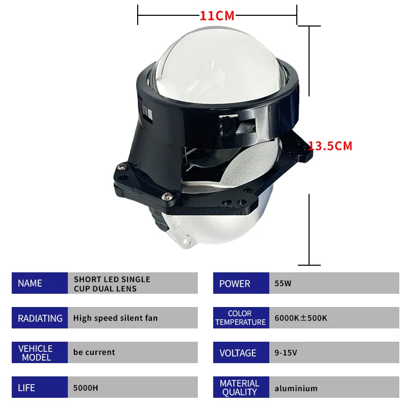 Lente laser dupla G60 160W 1600LM 3.0 H4 H7 H11 bi lente LED para projetor de carro 9004 9005 9006 9007 9012 lâmpadas de farol LED