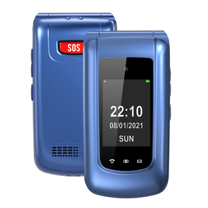 Prix d'usine - Téléphone mobile 4G double <span class=keywords><strong>SIM</strong></span> pour seniors avec SOS, grand écran 2.4+1.77, double écran LCD pour personnes âgées - Product Image 1