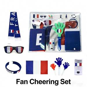 Kit de fournitures pour supporters 2026 en gros – Pack personnalisé Coupe du Monde de Football avec écharpe et lunettes pour supporters - Product Image 1