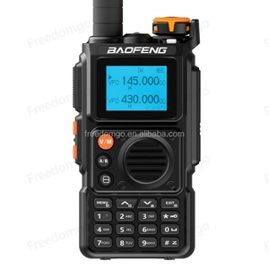 Talkie-walkie analogique portable UVK6 bidirectionnel toutes bandes avec chargement Type-C, VHF/UHF, résistant à l'eau IPX-1, 5W longue portée - Product Image 1