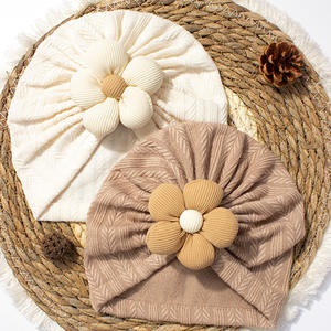 नए गेहूं के कान के बच्चे पल्लोवर हैट, प्यारा पांच पीटल फूल बच्चों की टोपी, नरम और आरामदायक बेबी कैप - Product Image 2