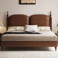 Lit de rangement de luxe moderne haut de gamme avec cadre en cuir véritable, ensemble de chambre à coucher, lit double, king size, queen size, écologique