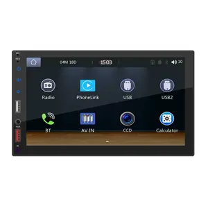 Evrensel in-dash 2 din araba radyo mp5 oynatıcı carplay android otomatik BT 7 inç dokunmatik ekran araba mp5 kafa ünitesi araba