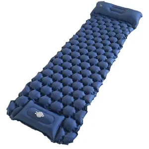 Colchón de aire inflable ultraligero para acampar, colchoneta para dormir con bomba de pie integrada, ligera y compacta