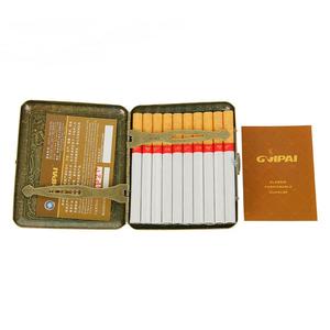 KY Vintage tasarım 20 Sticks kabartmalı bronz kazınmış açık taşınabilir tütün lüks sigara durumda - Product Image 4